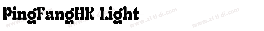 PingFangHK Light字体转换